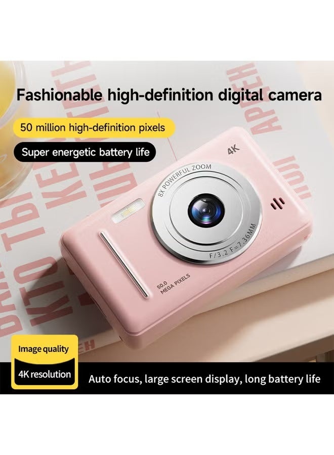 ZONBON 4K Digital Camera – 50MP CCD，Kids’ Camera Point and Shoot with 8X Zoom, Includes 32GB SD Card – Ideal for Children & Beginners - Image 1